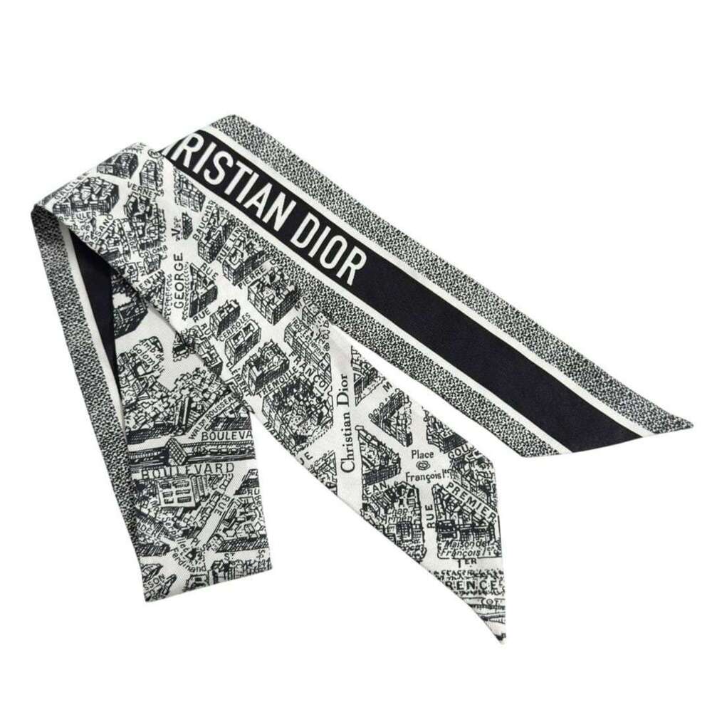 Christian Dior Dior Women's Mitzah Scarf Bandana, Brand de Paris, Black and W...